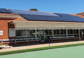 Solar installation for Kensington Gardens Bowling Club